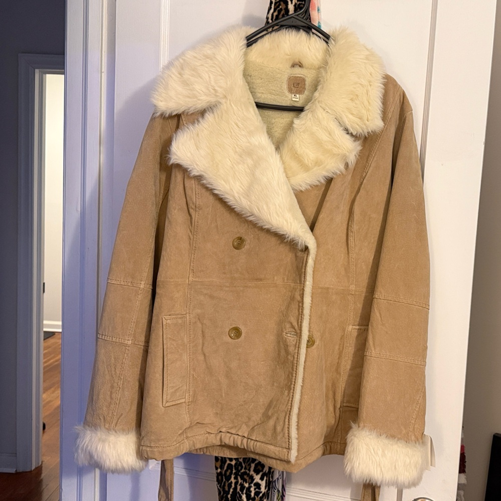 Vintage Wilsons Leather Tan Shearling Jacket